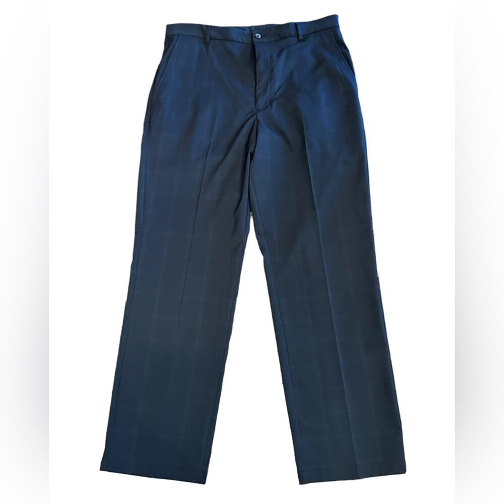 Slazenger Mens Golf Pants in a 35 x 32 dark Charcoal/Black Windowpane Print NWT